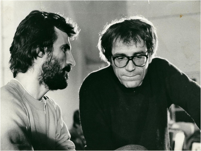 Sa snimateljem Miodragom Miloševićem na snimanju filma Tako se kalio čelik, 1988.