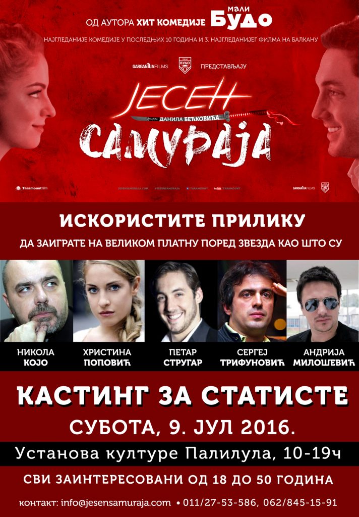 Jesen samuraja - Kasting za statiste